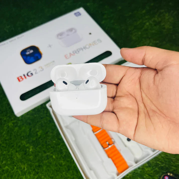 i20 Ultra 2 Max Smartwatch Combo – 10-in-1 Deal with 7 Straps & AirPods Pro 2 - Tech Aura