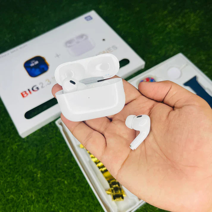 i20 Ultra 2 Max Smartwatch Combo – 10-in-1 Deal with 7 Straps & AirPods Pro 2 - Tech Aura