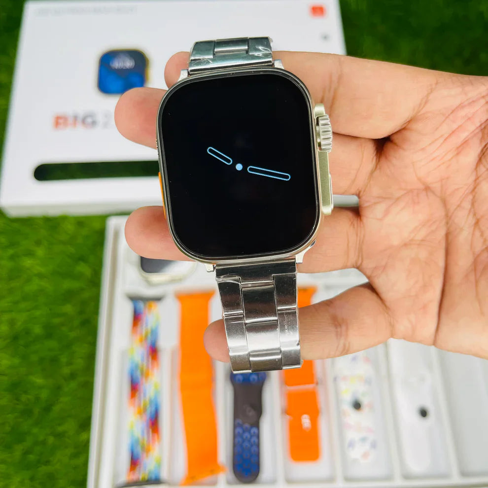 i20 Ultra 2 Max Smartwatch Combo – 10-in-1 Deal with 7 Straps & AirPods Pro 2 - Tech Aura